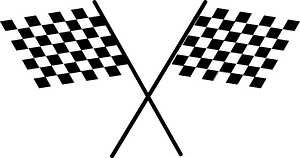 Two Crossed Checkered Flags