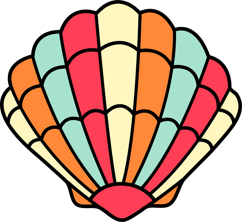 Multicolored shell