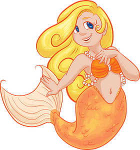 Cartoon mermaid