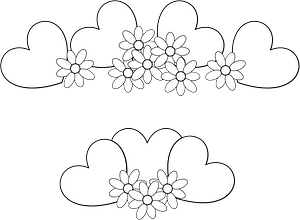 Hearts and flowers