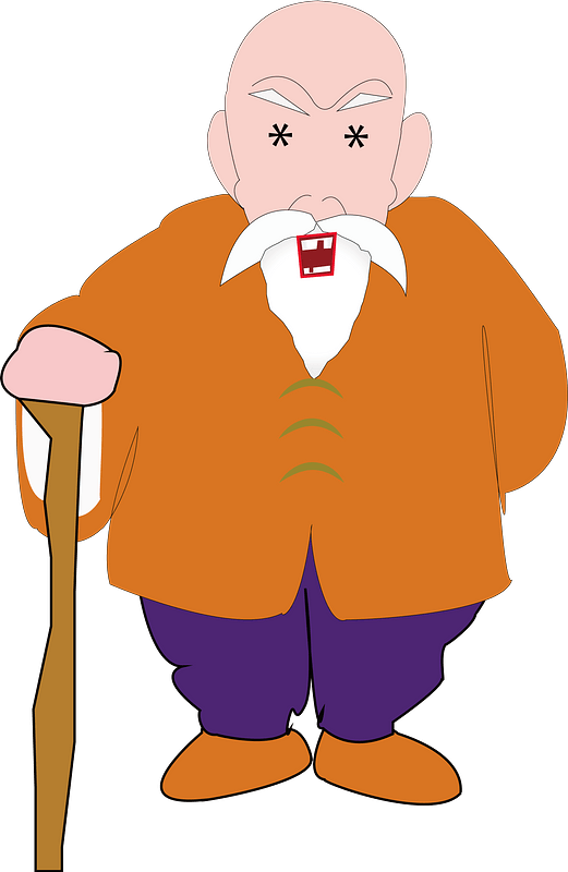 Old man with a cane