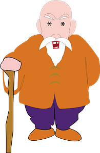 Old man with a cane