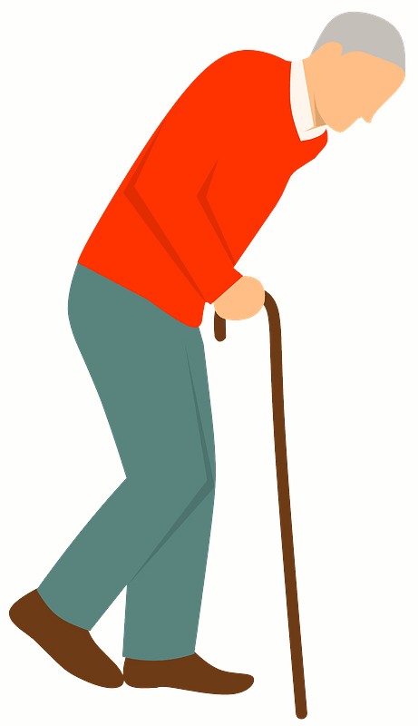 Old man with a cane