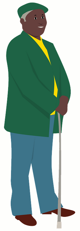 Old man with a cane