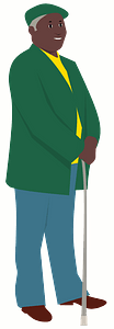 Old man with a cane