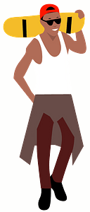 Boy with a skateboard