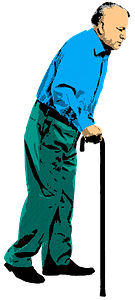 Old man with a cane