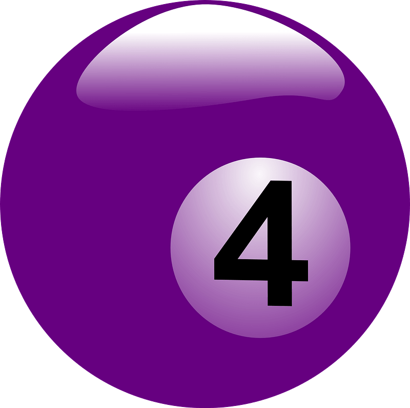 Purple billiard ball