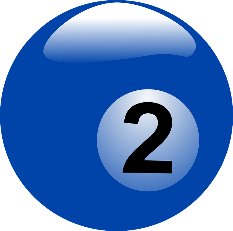 Blue billiard ball