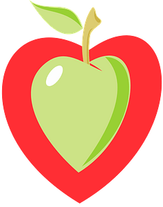 Heart shaped apple