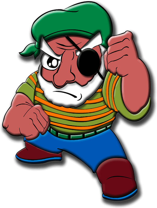 Old man with an eye patch