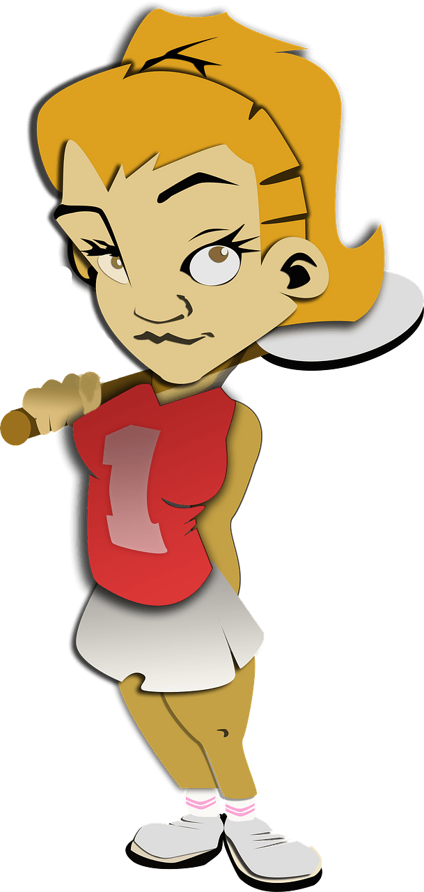 Cartoon tennis player