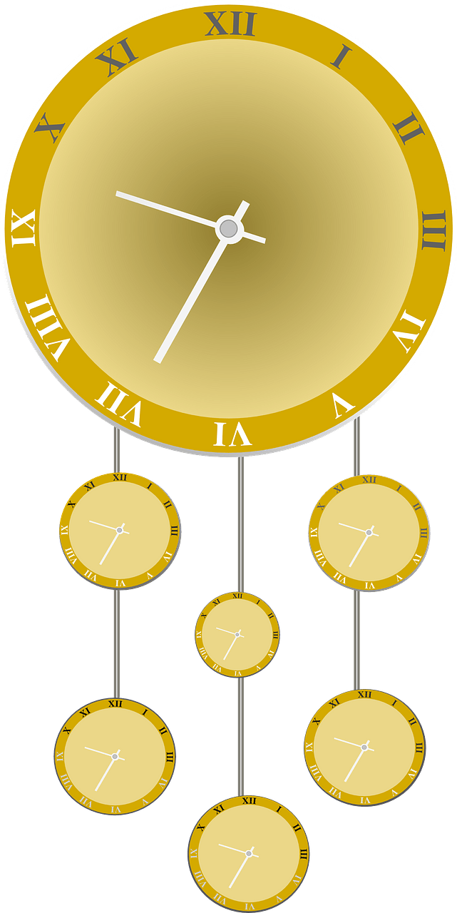 Yellow wall clock