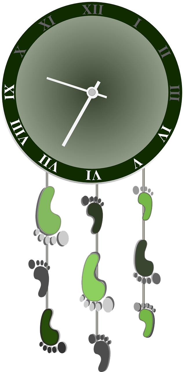 Green wall clock