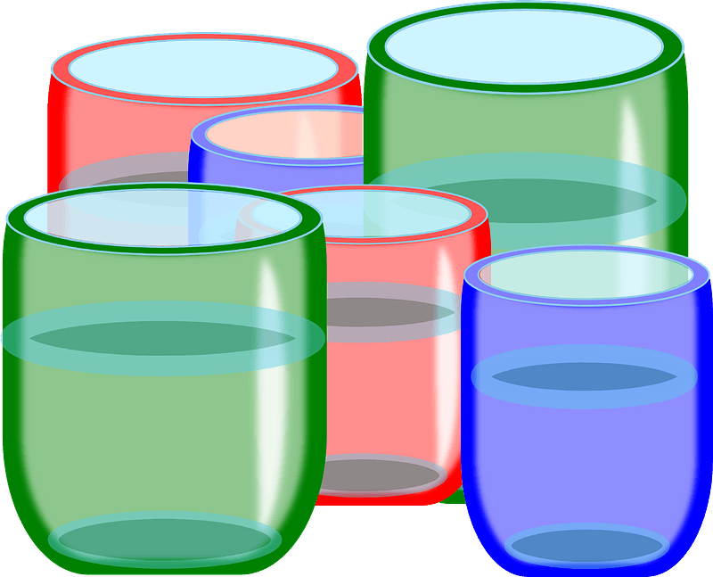 Multicolored glasses