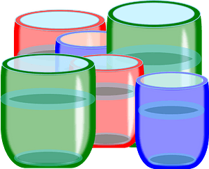 Multicolored glasses