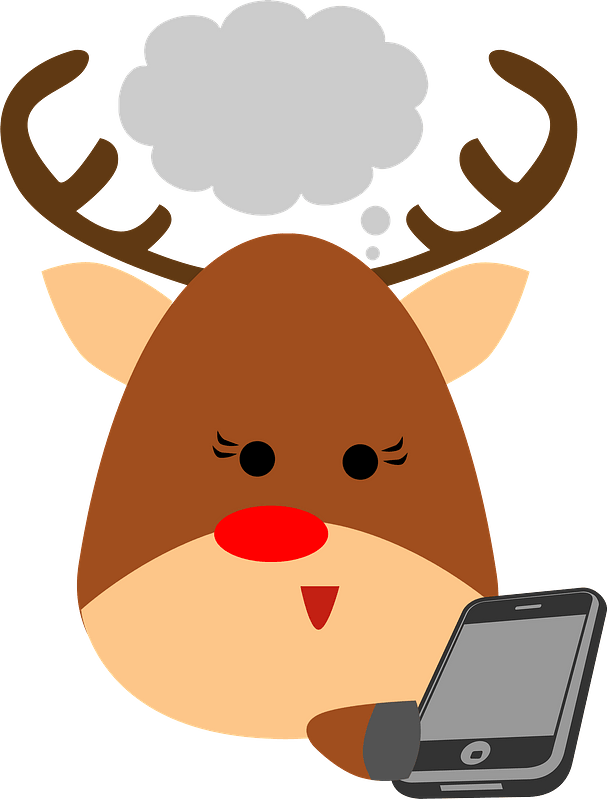 Reindeer with iPhone
