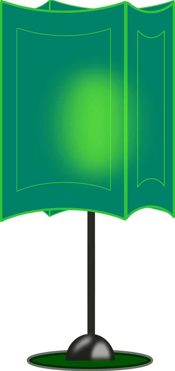 Green table lamp