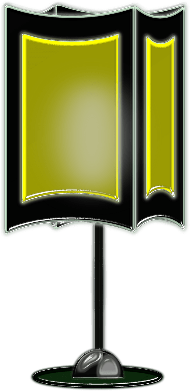 Yellow table lamp