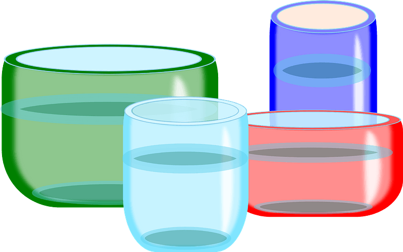 Multicolored glassware
