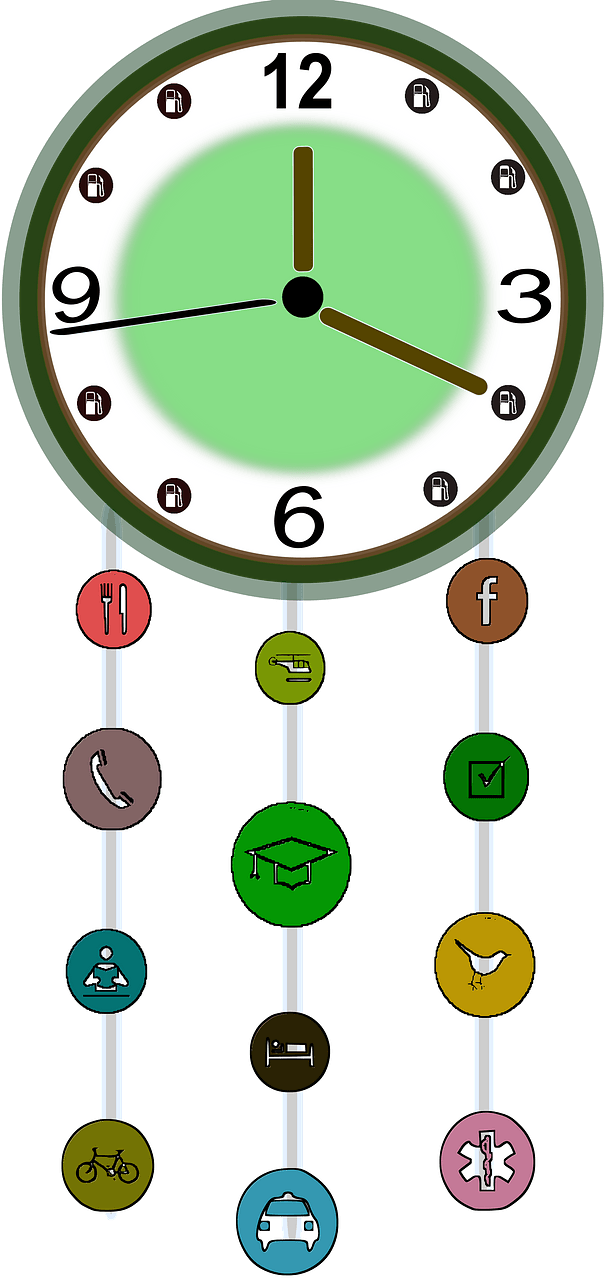 Green wall clock