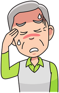 Grandpa with headache