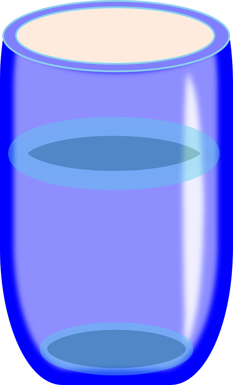 Blue glass beaker