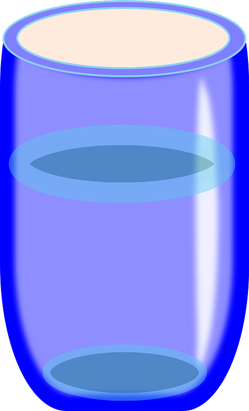 Blue glass beaker