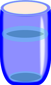 Blue glass beaker