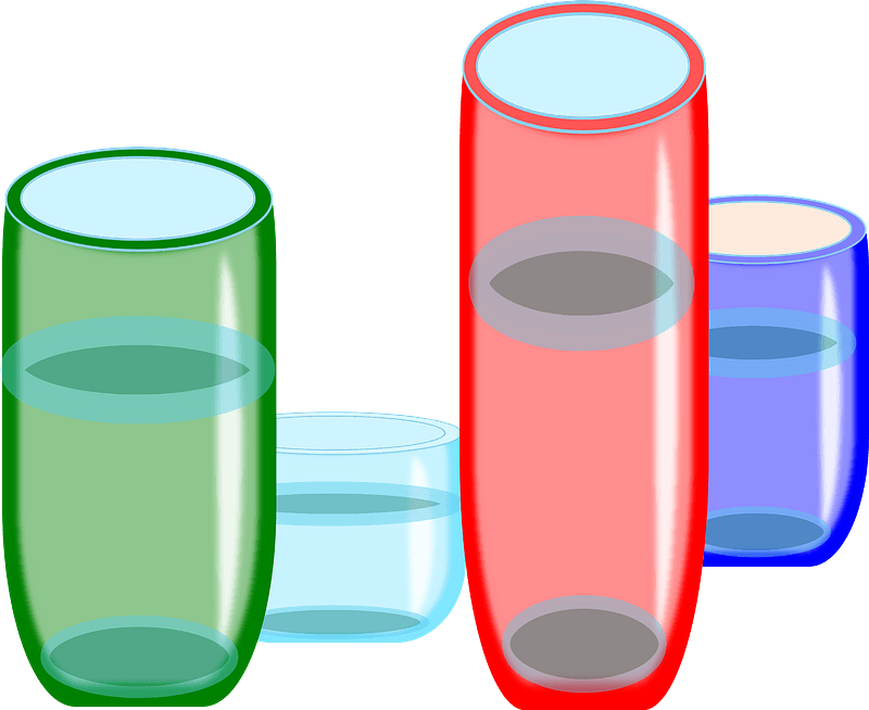 Multicolored glassware