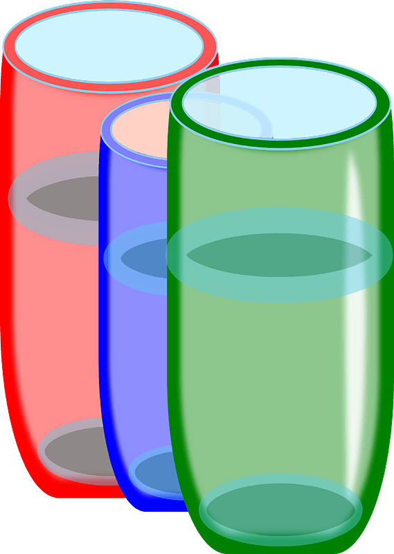 Multicolored glasses