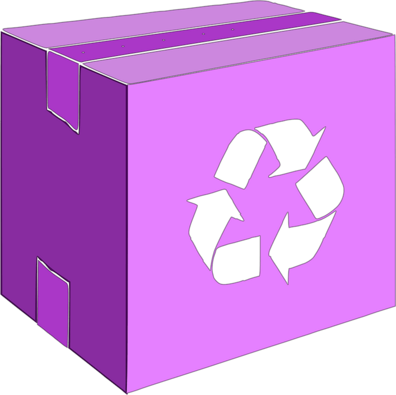 Purple carton box