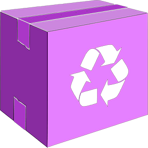 Purple carton box