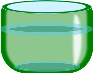 Green glass bowl