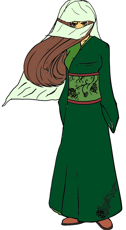 Girl in oriental costume