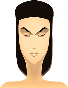 Angry girl portrait