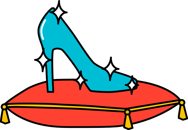 Cinderella shoes vector best sale