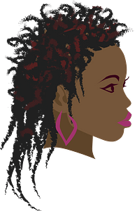 Girl with long twist braids 