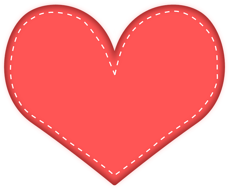 Heart with a seam