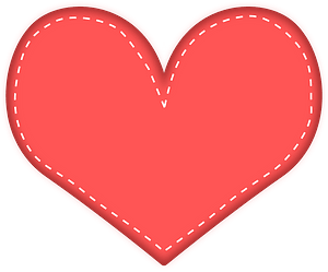 Heart with a seam