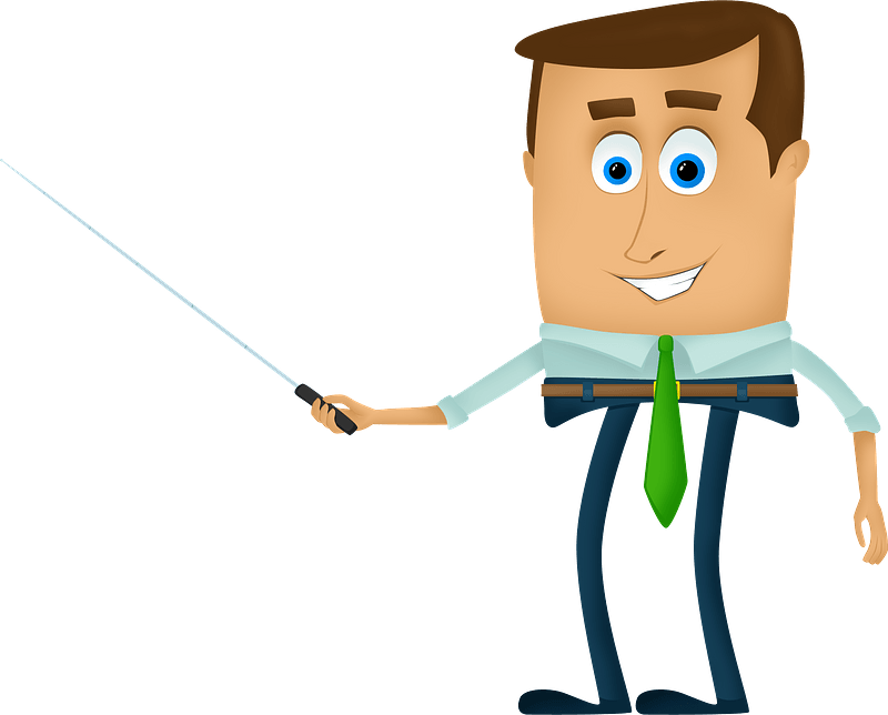 Businessman with pointer