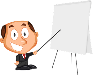 Businessman at the presentation