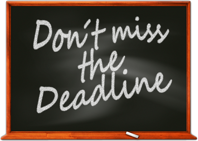 Don't miss the deadline lettering