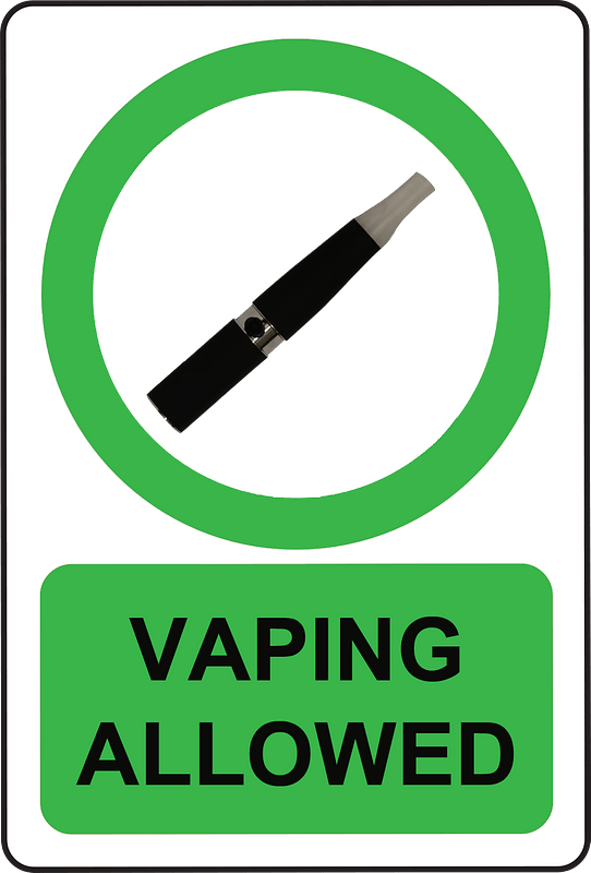 Vaping allowed sign