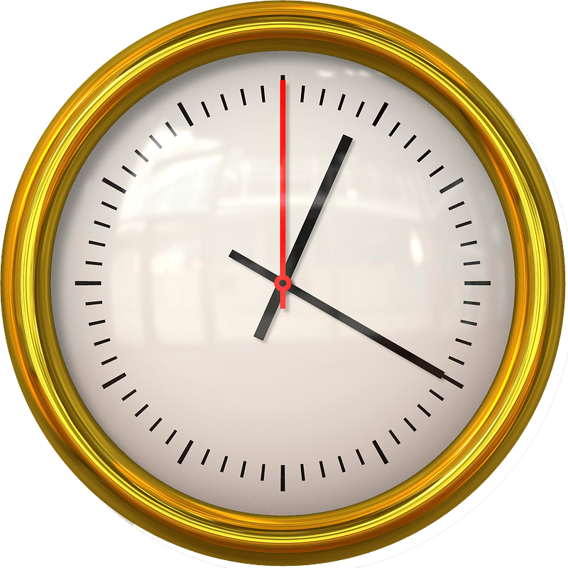 Golden wall clock