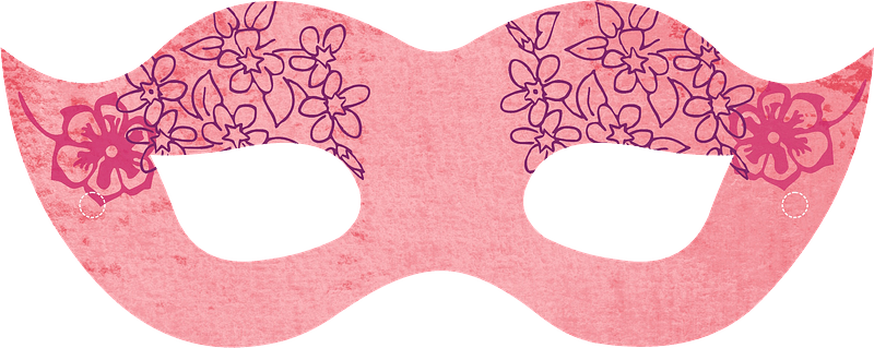 Pink masquerade mask