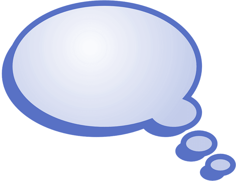 Blue speech bubble
