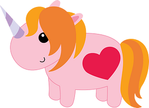 Kawaii St. Valentine's unicorn