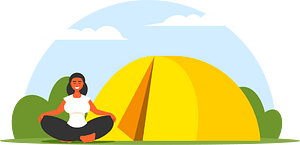 Woman relaxing in nature
