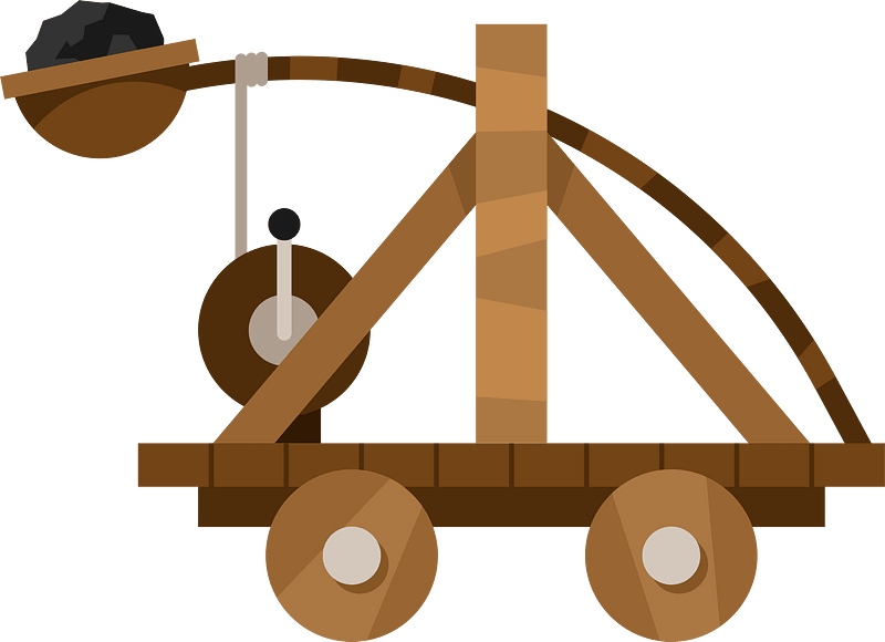 Wooden catapult